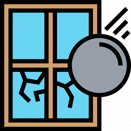 Broken, robbery, looter, window, damage icon - Download on Iconfinder