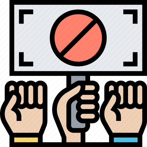 Stop, placard, resist, strike, sign icon - Download on Iconfinder