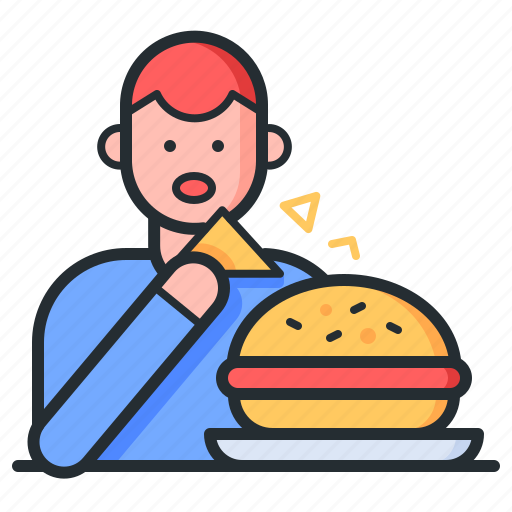 Overeating, habits, hamburger, eating disorder icon - Download on Iconfinder
