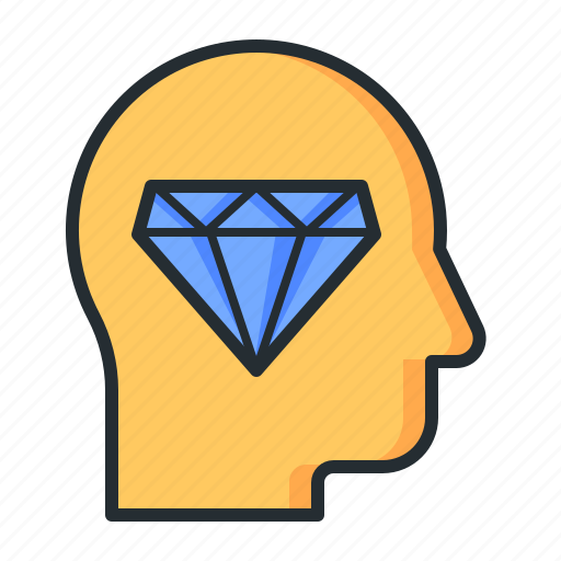 Perfectionism, head, diamond, idealism icon - Download on Iconfinder