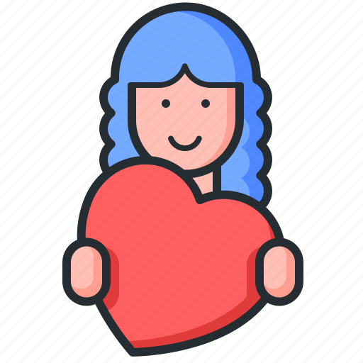Love, esteem, girl, self acceptance icon - Download on Iconfinder