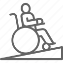 line, man, mobility, navigation, people, ramp, wheelchair
