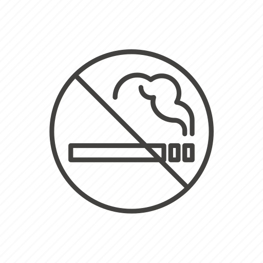 Line, no smoking, public, seat, sign, smoking, thin icon - Download on Iconfinder