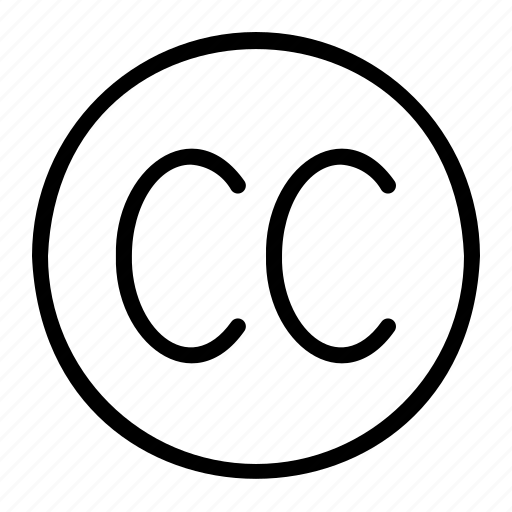 Cc, term, closed, caption, no, license, symbol icon - Download on Iconfinder