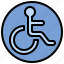 disability, disabled, handicap, sign, signaling, wheelchair 
