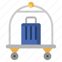 baggage, cart, holiday, hotel, luggage, trolley