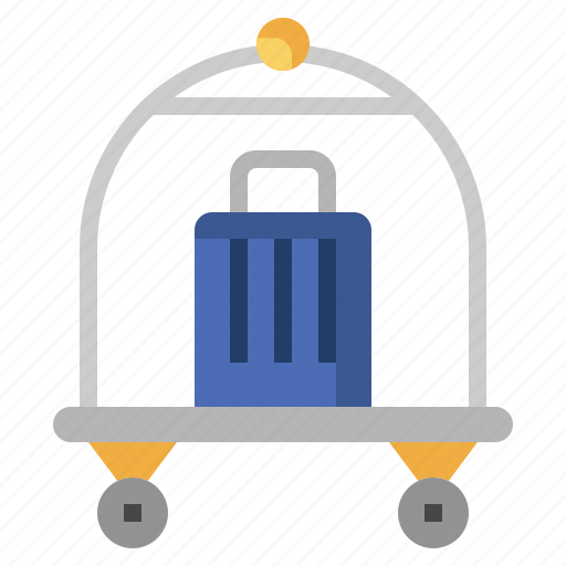 Baggage, cart, holiday, hotel, luggage, trolley icon - Download on Iconfinder