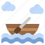 boat, boating, canoe, city, rowboat, rowing, transportation 