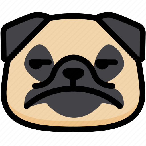 Annoying, dog, emoji, emotion, expression, face, feeling icon - Download on Iconfinder