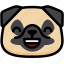 dog, emoji, emotion, expression, face, feeling, laughing 