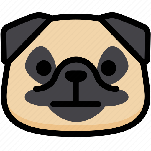Emoji, emotion, expression, face, feeling, neutral, pug icon - Download on Iconfinder