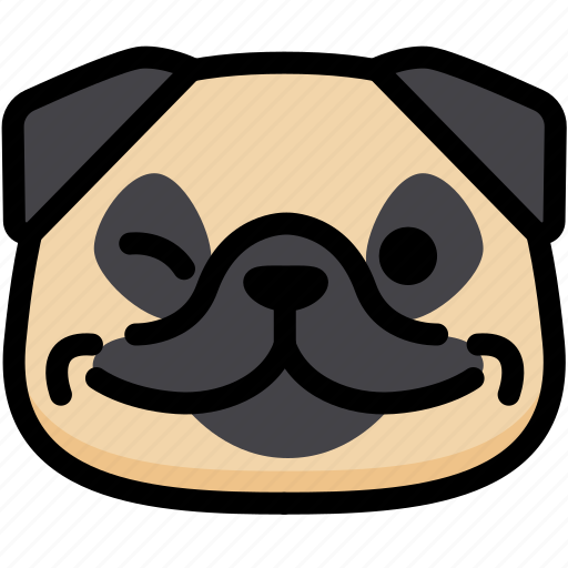 Emoji, emotion, expression, face, feeling, pug, smile icon - Download on Iconfinder