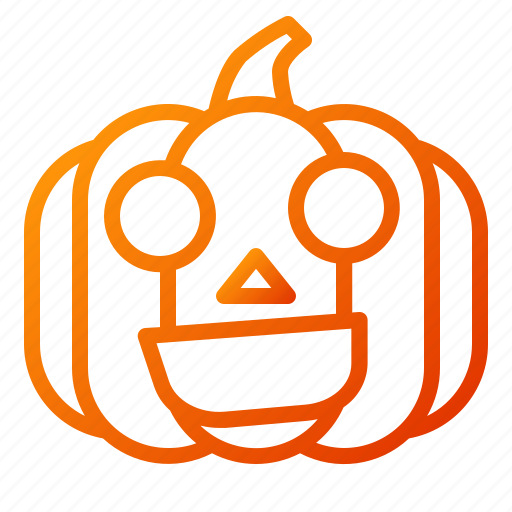 Emoji, emoticon, halloween, lantern, pumpkin, shock, spooky icon - Download on Iconfinder