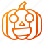 emoji, emoticon, halloween, lantern, pumpkin, shock, spooky 