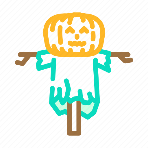 Scarecrow, pumpkin, halloween, autumn, orange, thanksgiving icon - Download on Iconfinder