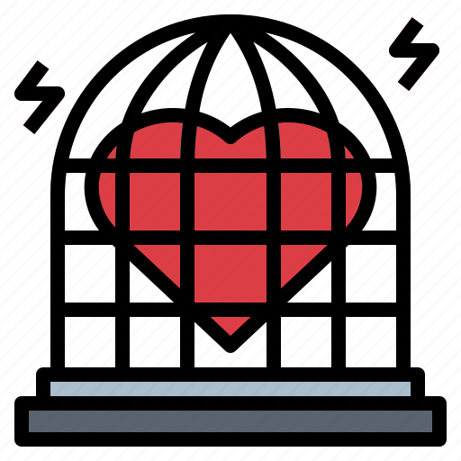 Cage, heart, love, shape icon - Download on Iconfinder