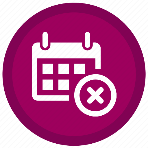 Calender, cancel, expired, remove, cross, exit, stop icon - Download on Iconfinder