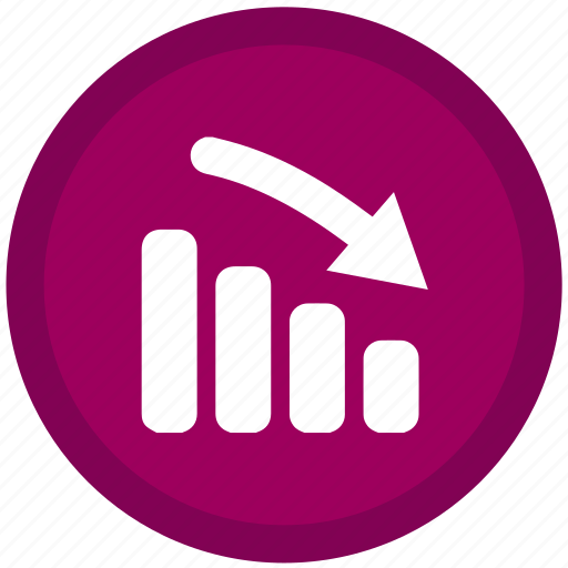 Downward, graph, trend, data, file, financial icon - Download on Iconfinder