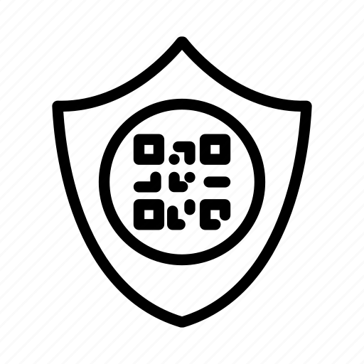 Safe, qr, code, qr code, secure, protection, shield icon - Download on Iconfinder