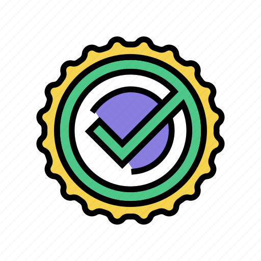 Checkmark, quality, approve, mark, medal, product icon - Download on Iconfinder