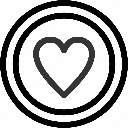 Heart, heart interface, circle, secure icon - Download on Iconfinder