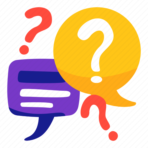 Talk, discussion, chat, question, questions, stickers, sticker illustration - Download on Iconfinder