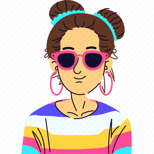 Quirky, avatars, lined, vibrant, colorful, portrait, doodle icon - Download on Iconfinder