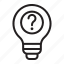 idea, doubt, question, bulb, creativity, creative 