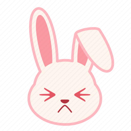 Emoji, emotion, expression, face, persevering, rabbit icon - Download on Iconfinder