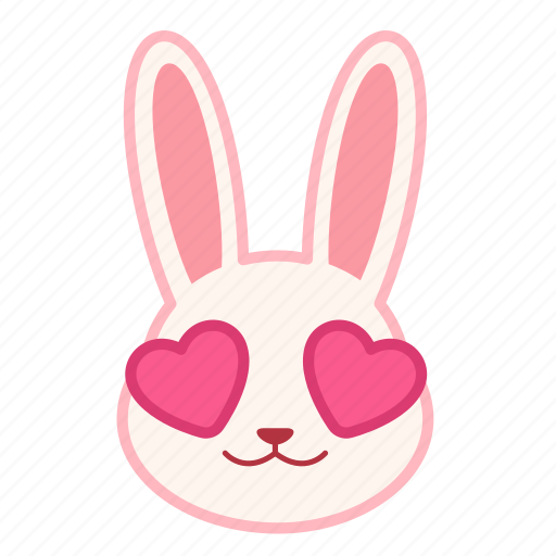 Emoji, emotion, expression, face, love, rabbit icon - Download on Iconfinder