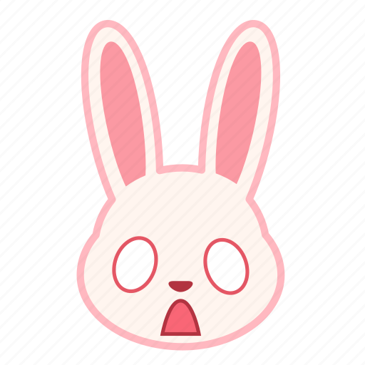 Emoji, emotion, expression, face, fearful, rabbit icon - Download on Iconfinder