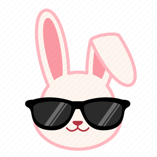 Cool, emoji, emotion, expression, face, rabbit icon - Download on Iconfinder
