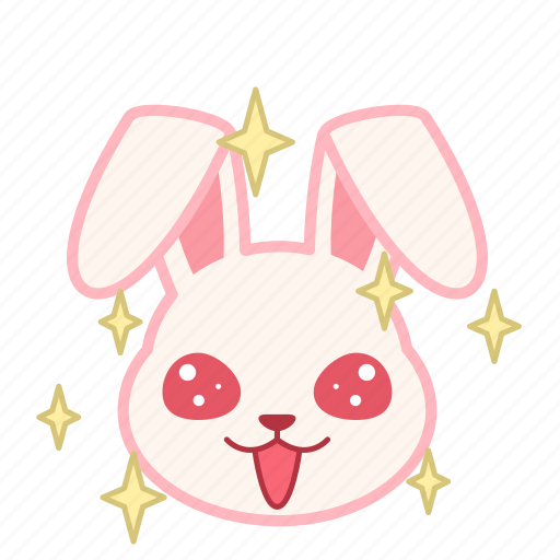 Emoji, emotion, expression, face, rabbit, sparkle icon - Download on Iconfinder