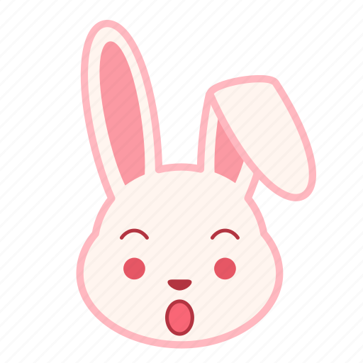 Emoji, emotion, expression, face, rabbit, surprised icon - Download on Iconfinder