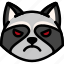 angry, emoji, emotion, expression, face, feeling, raccoon 