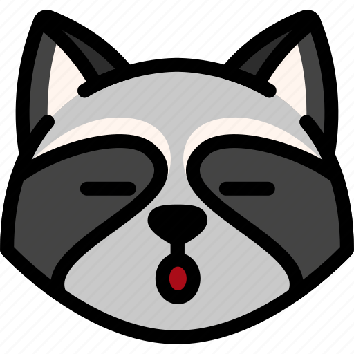 Emoji, emotion, expression, face, feeling, raccoon, sleeping icon - Download on Iconfinder
