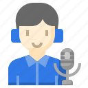 broadcaster, microphone, professions, man, news, report