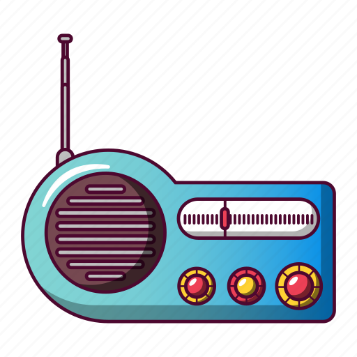 Antenna, broadcasting, cartoon, old, portable, radio, technology icon - Download on Iconfinder