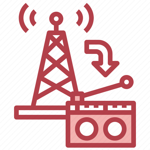 Radio, antenna, signal, tower, frequency, communications icon - Download on Iconfinder
