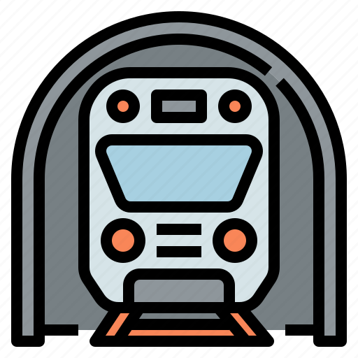 Train, tunnel, subway, tracks, railway, travel, track icon - Download on Iconfinder