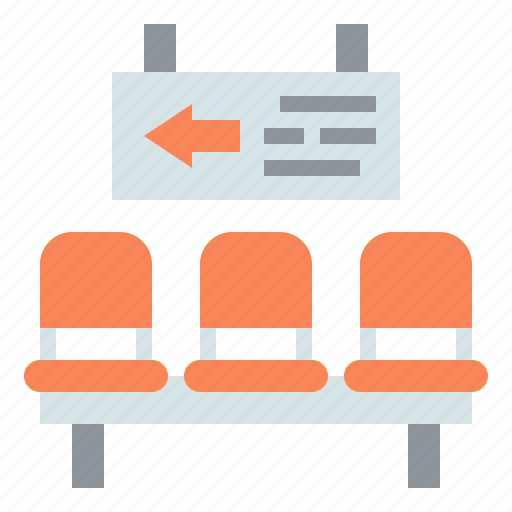 Seat, waiting, room, lounge, arrival, travel, platform icon - Download on Iconfinder