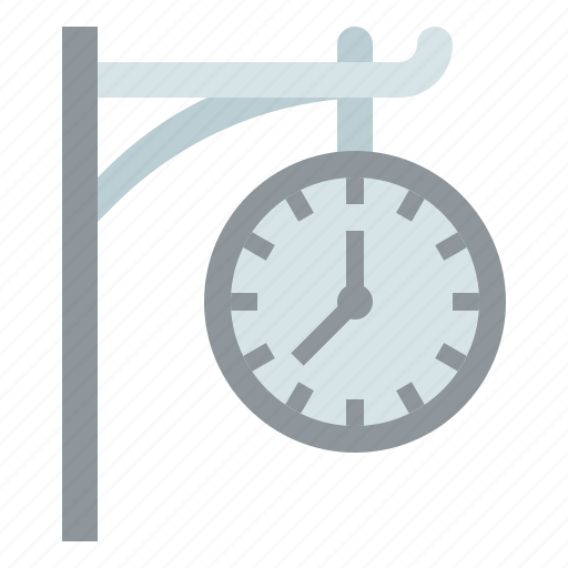 Clock, train, station, platform, railway, travel, time icon - Download on Iconfinder