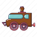cartoon, locomotive, logo, object, old, rail, train
