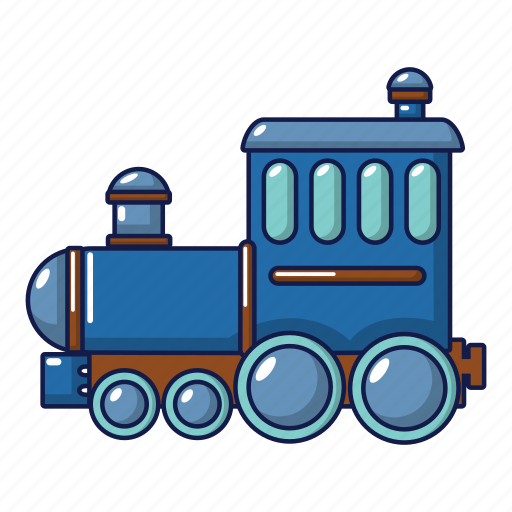 Cartoon, locomotive, logo, object, old, rail, train icon - Download on Iconfinder