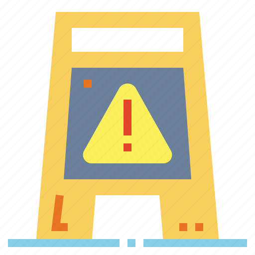 Floor, signal, signaling, warning, wet icon - Download on Iconfinder