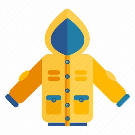 Clothes, clothing, rain, raincoat, rainy, season, waterproof icon - Download on Iconfinder