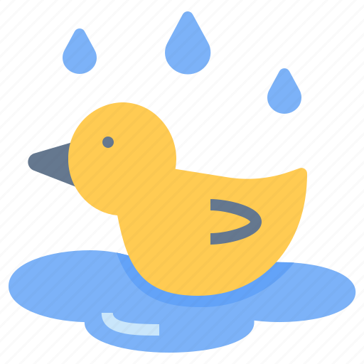 Duck, float, pool, rain, wet icon - Download on Iconfinder