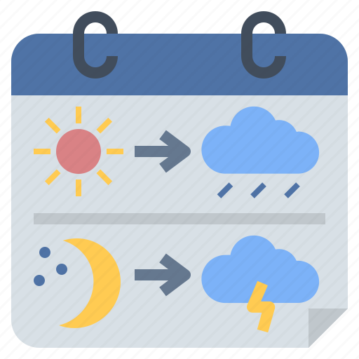 Calender, climate, forecast, rainy, weather icon - Download on Iconfinder