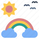 clearsky, cloud, rainbow, sky, sunlight 