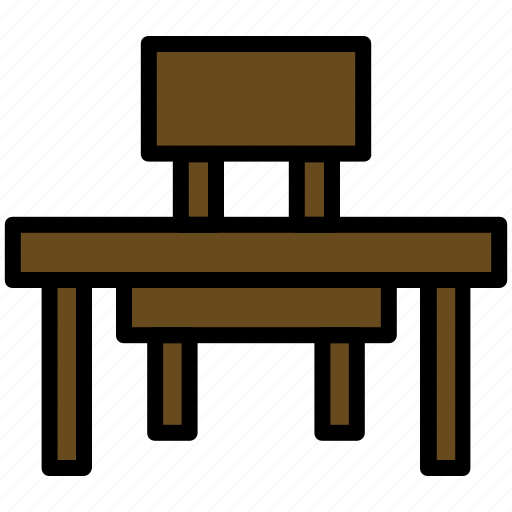 Chair, furniture, school, school facility, study, table icon - Download on Iconfinder